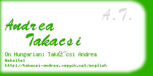 andrea takacsi business card